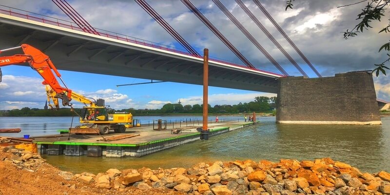 (DE) Wesel, alte Rheinbrücke
